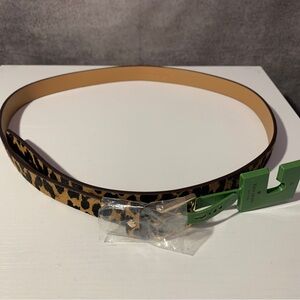 Kate Spade New York Calf Hair Leopard  Cheetah Print Belt Women’s XL BRAND NEW
